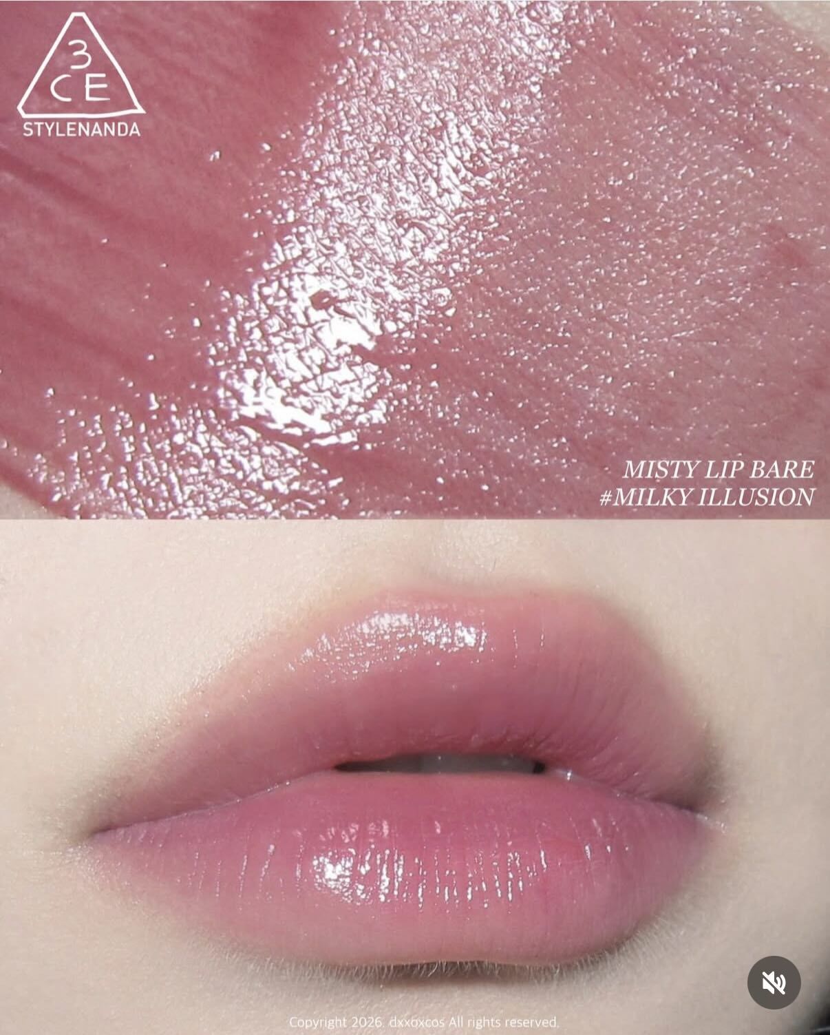 現貨丨3CE misty lip bare 柔霧裸感花瓣唇釉 #MILKY ILLUSION #PINK SCHEME