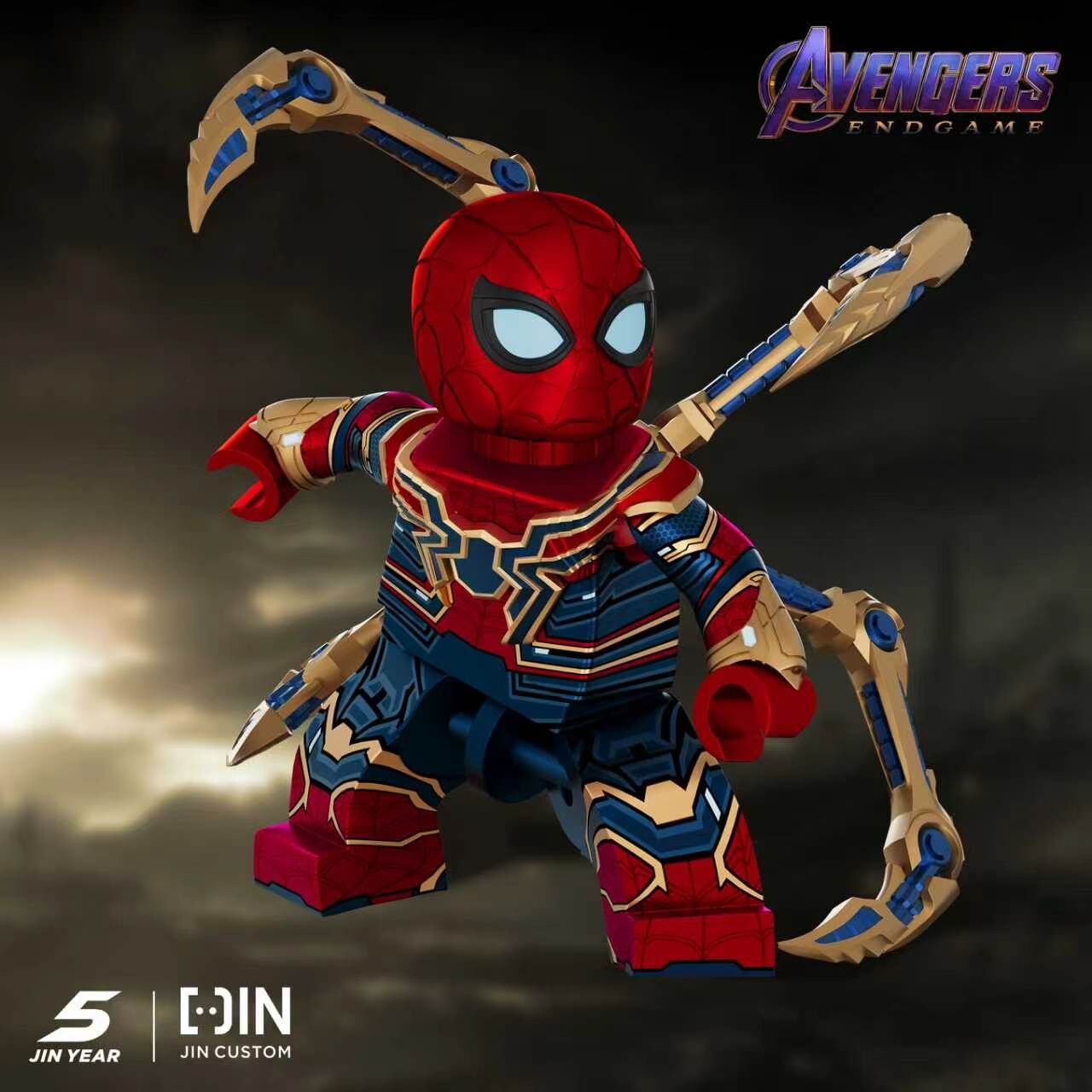 [Jin Custom][Preorder] Avengers: Infinity War & Endgame, Tom Holland, Iron Spider [PADprinted]