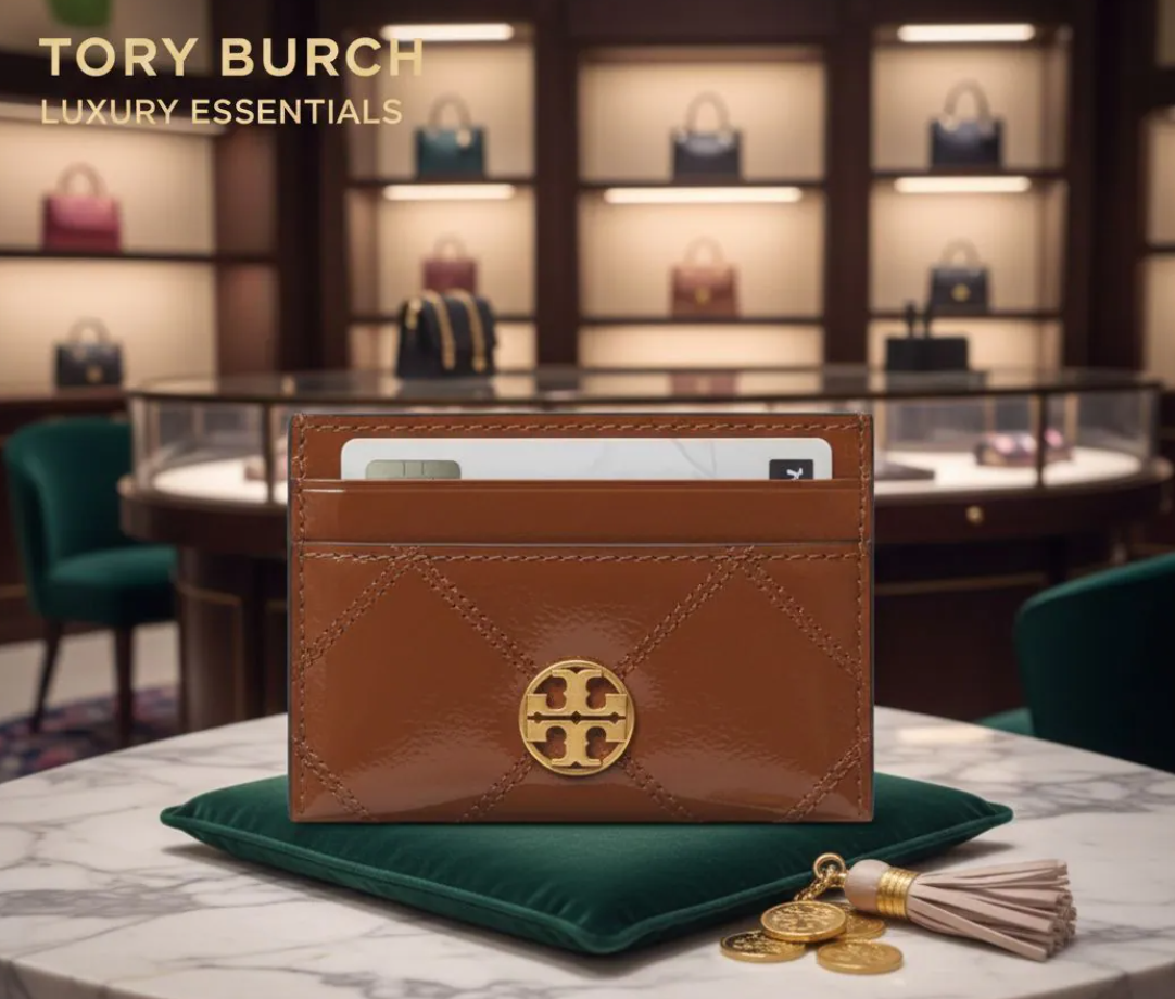 【現貨瑕疵貨品】Tory Burch 十字LOGO菱格紋卡套 (HC0301)