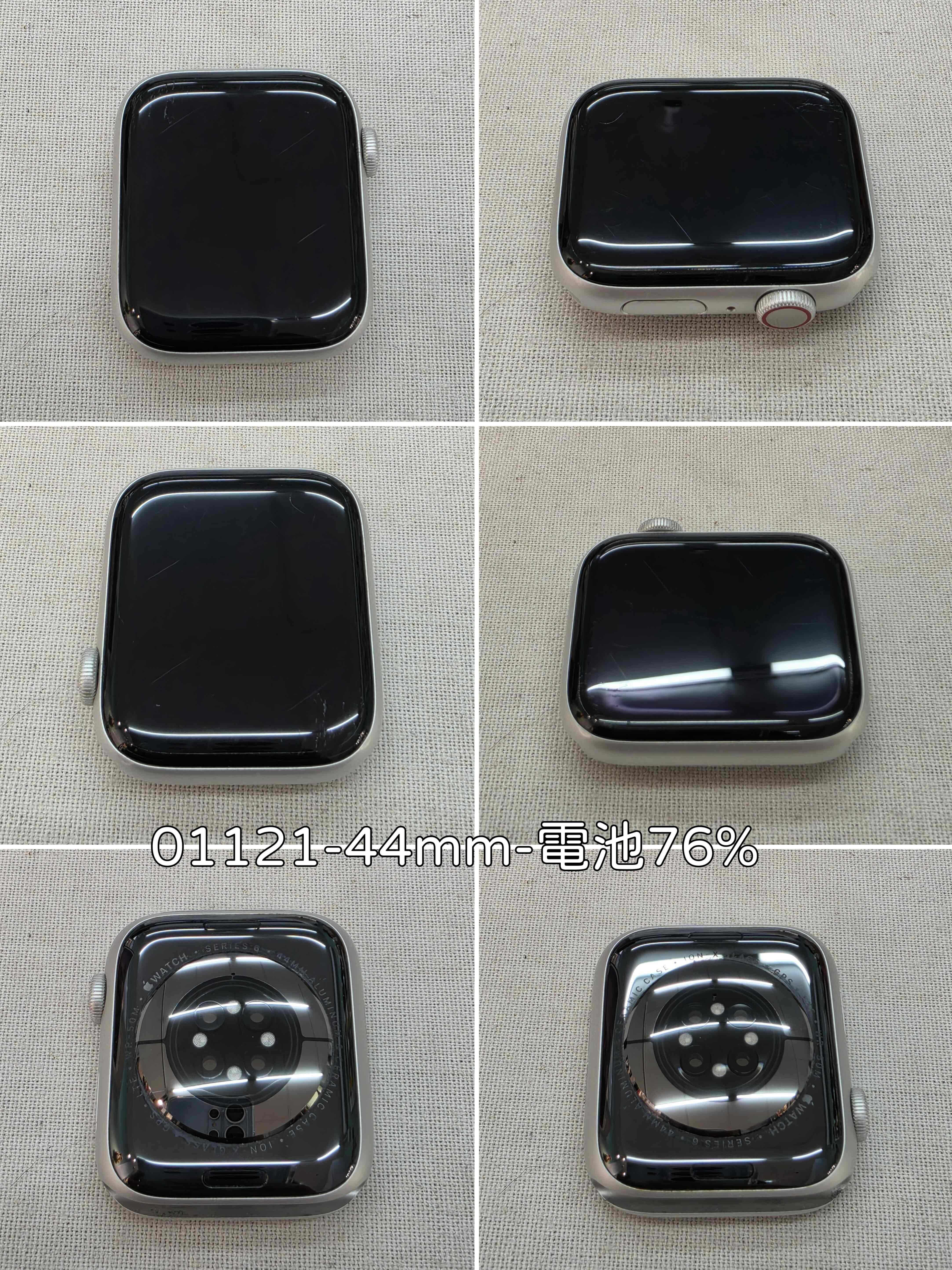 【二手良品】Apple Watch｜S6｜44mm｜GPS+LTE版 鋁金屬 銀色（可通訊上網）