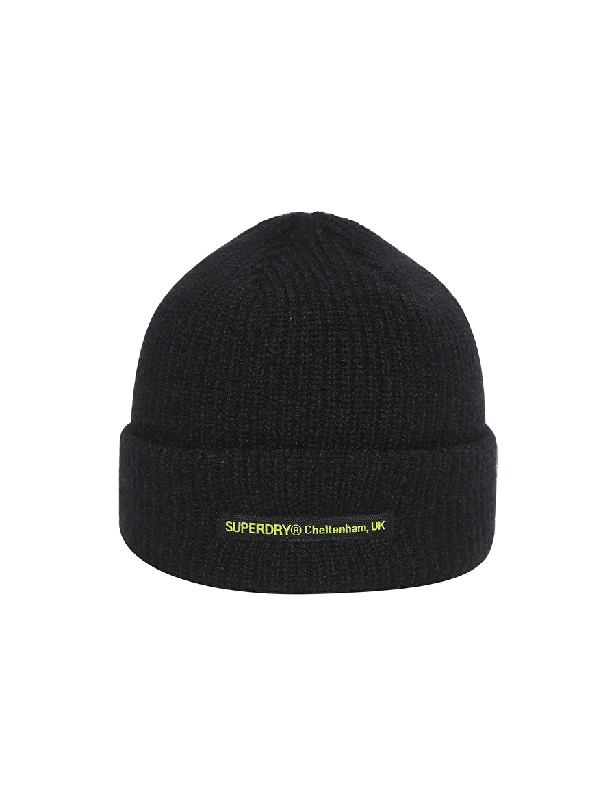 【預購】Superdry H070431 N-PACK Logo針織冷帽 (黑色)