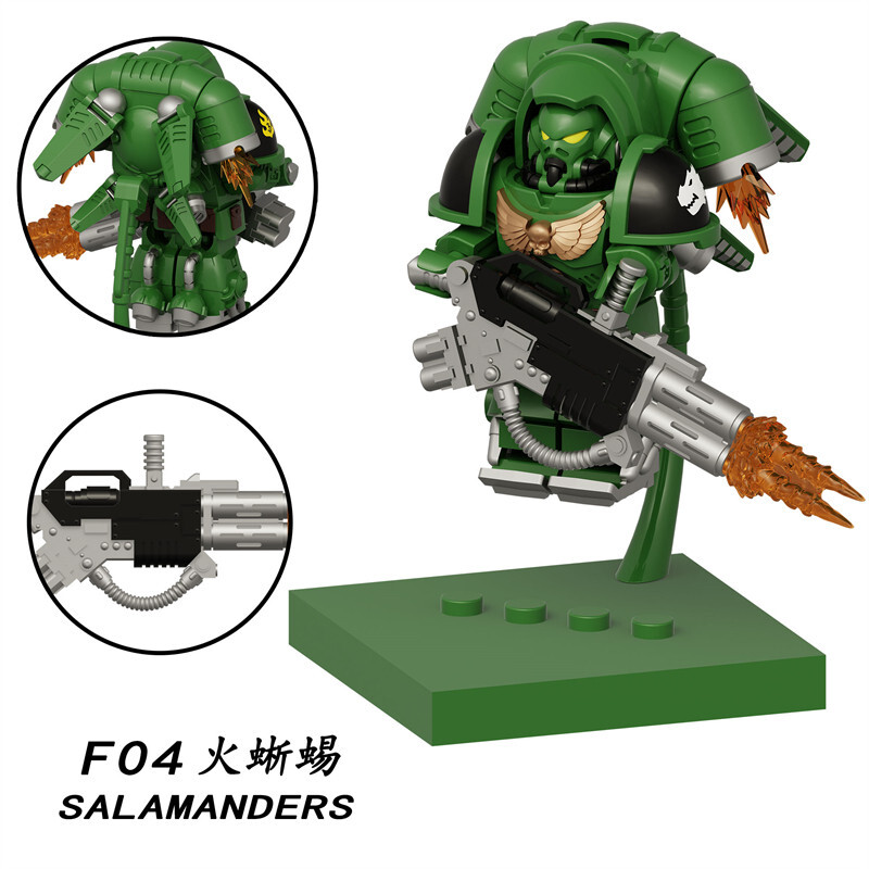 Salamanders 40k Custom Minifigures fit Lego FD04