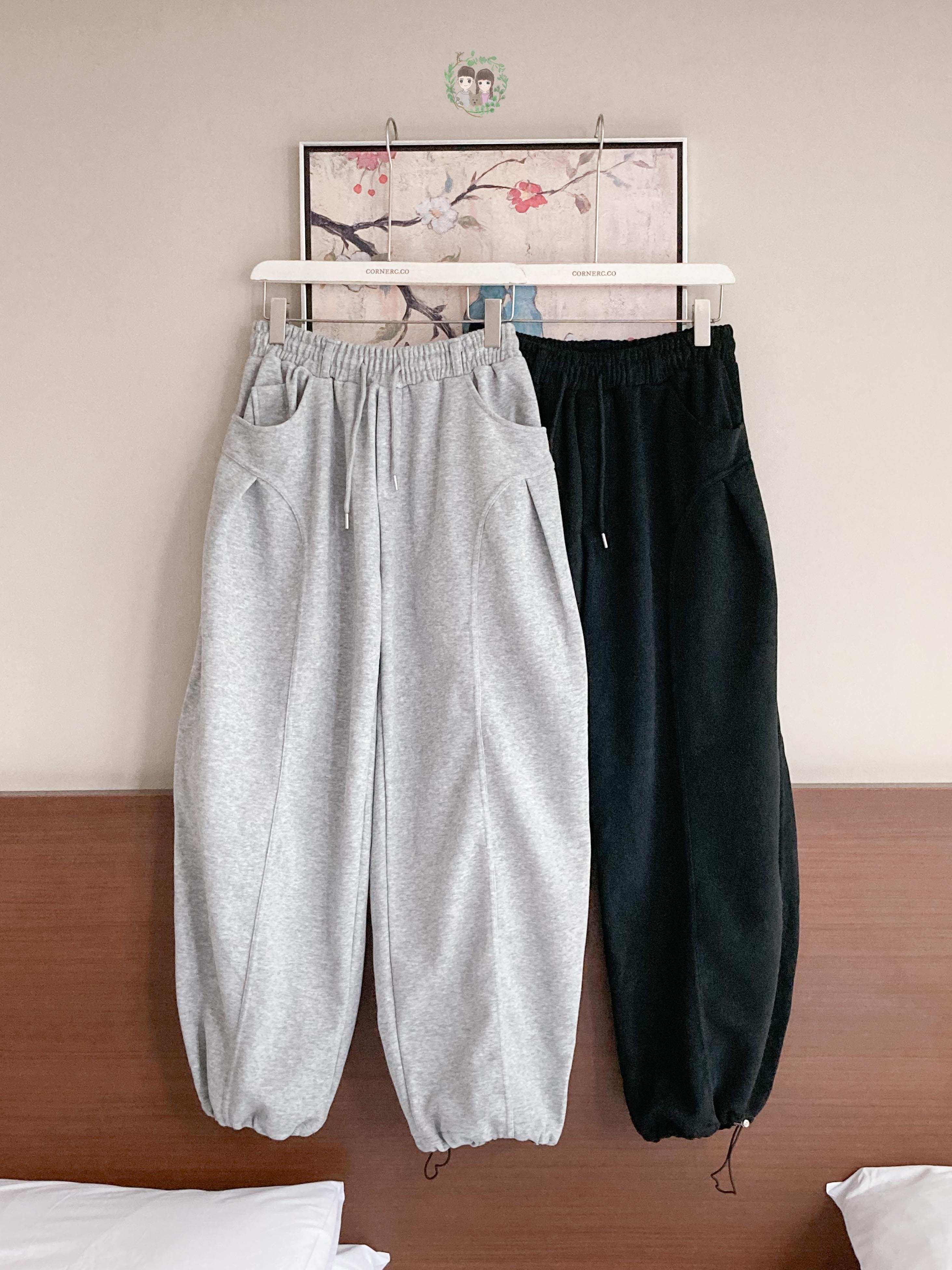 有Belt位！日常打褶可束腳棉褲〈🇰🇷DAY 3〉