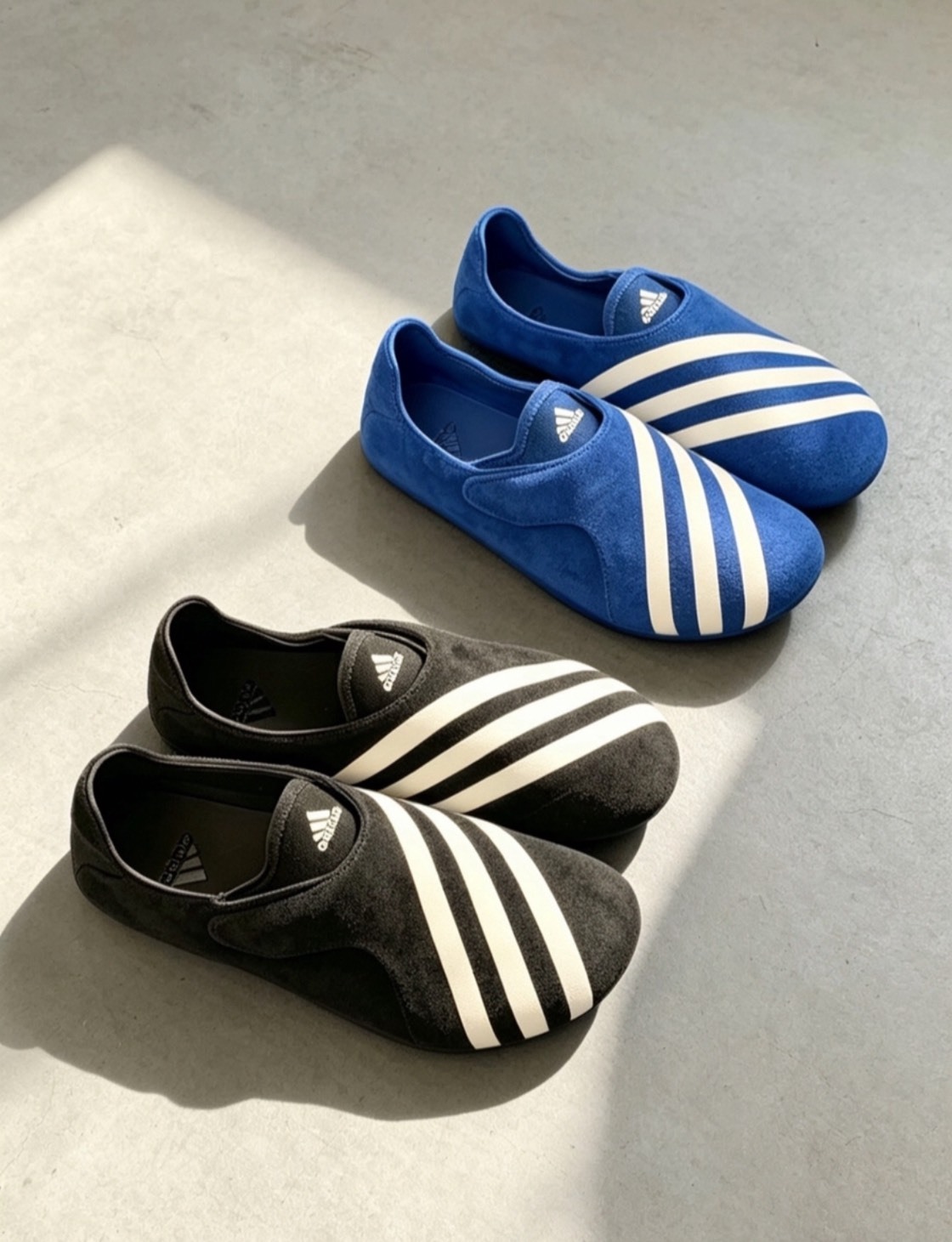 <菲董也懂懶人✨> PHARRELL WILLIAMS X ADIDAS VARIO FLAT 瑜珈鞋 懶人鞋 黑 藍