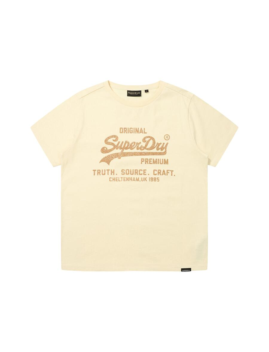 【預購】Superdry H070442 METAL LOGO 女裝短袖上衣 (淺黃色)