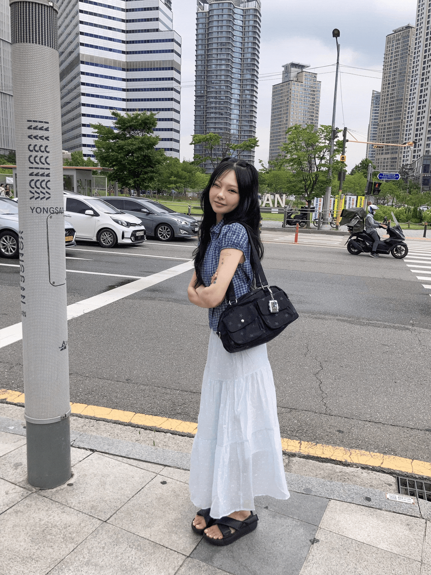 Ribbon mix Polka Dots Long Skirt〈🇰🇷DAY 3〉