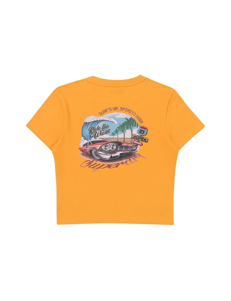 【預購】Superdry H070449 BEACH CAR 女裝短款短袖上衣