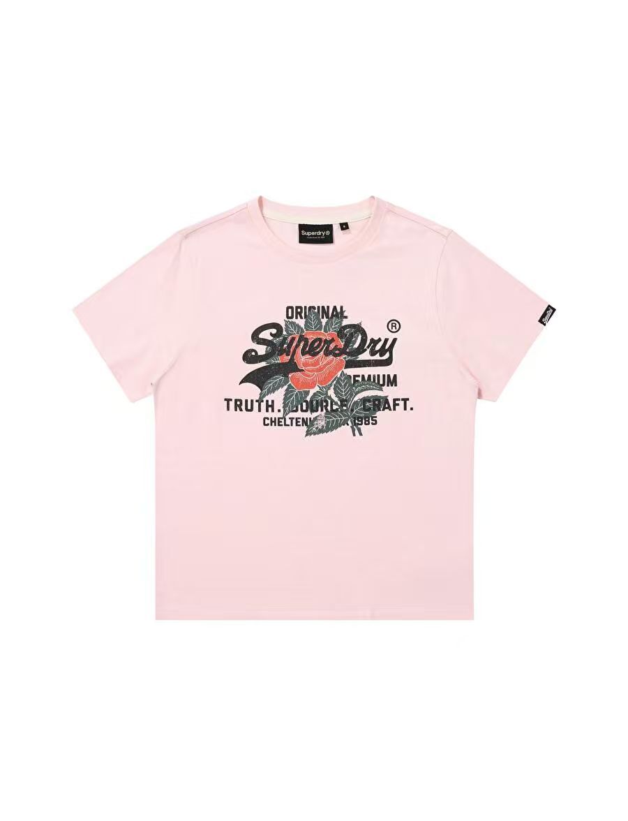 【預購】Superdry H070451 女裝玫瑰短袖上衣 (粉紅色)