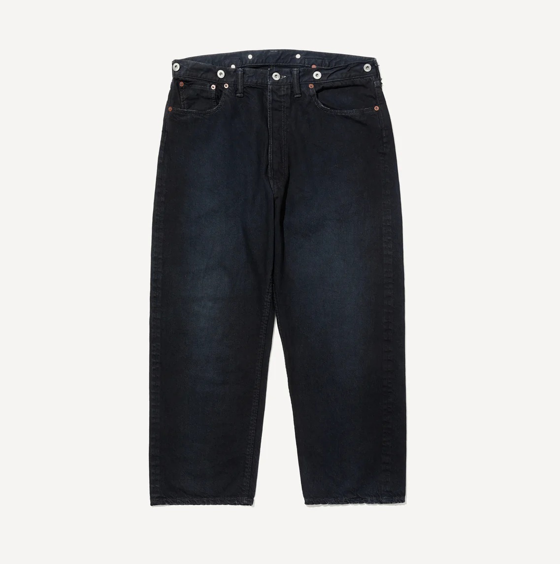 A.PRESSE 2026 A/W No.22 WASHED WIDE DENIM PANTS CUSTOM (26AAP-04-20) - BLACK PRE ORDER ITEM (預訂中)