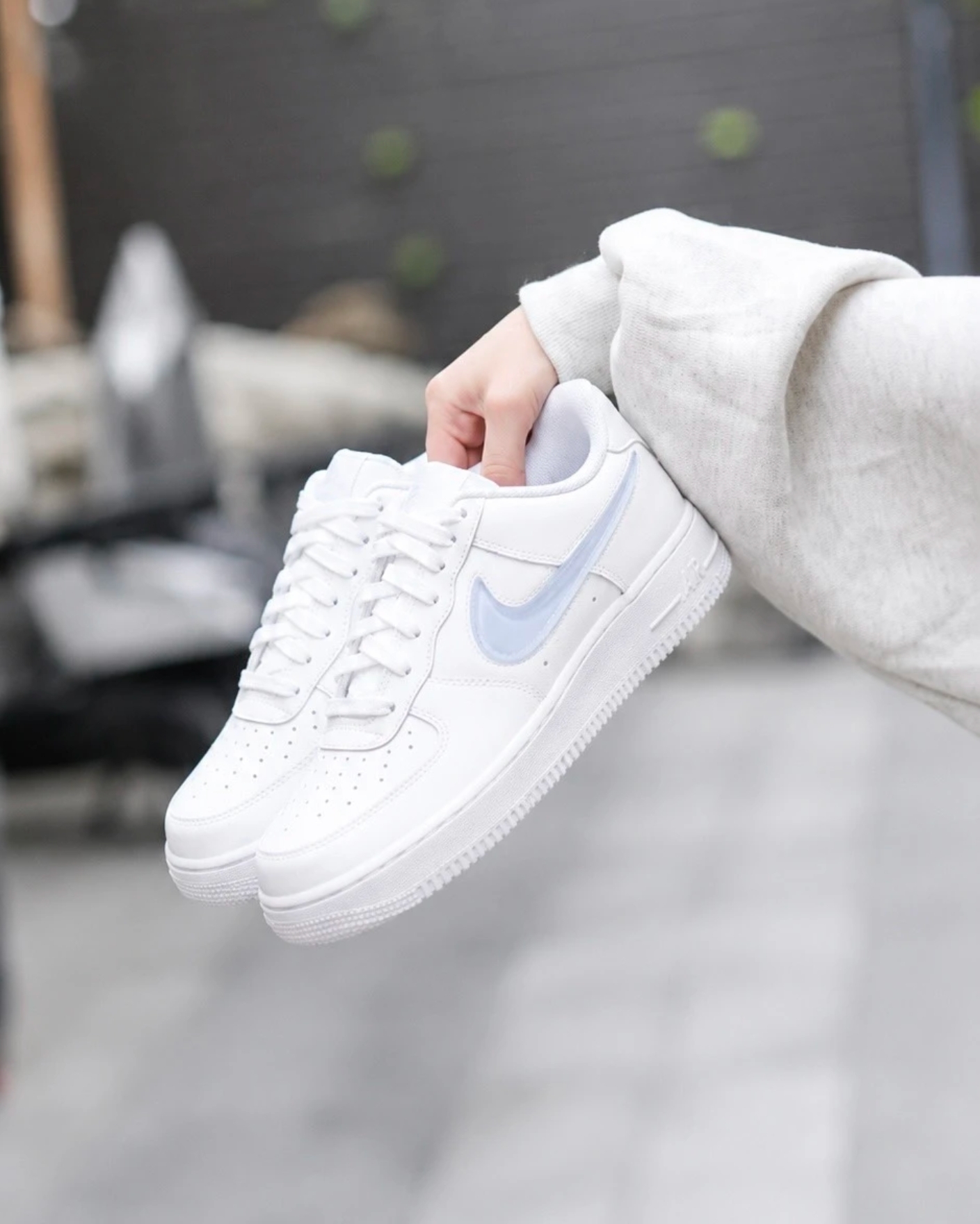Nike Air Force 1 GS AF1 白藍 天空藍 寶寶藍 漸層 果凍勾 立體勾 女鞋 IR0595101