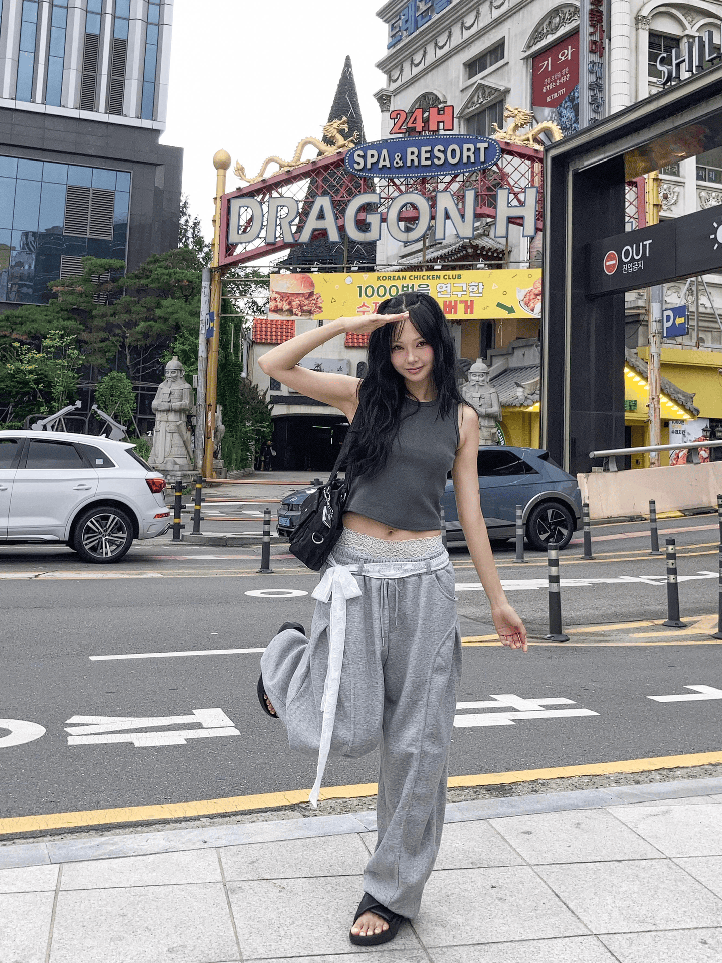 有Belt位！日常打褶可束腳棉褲〈🇰🇷DAY 3〉