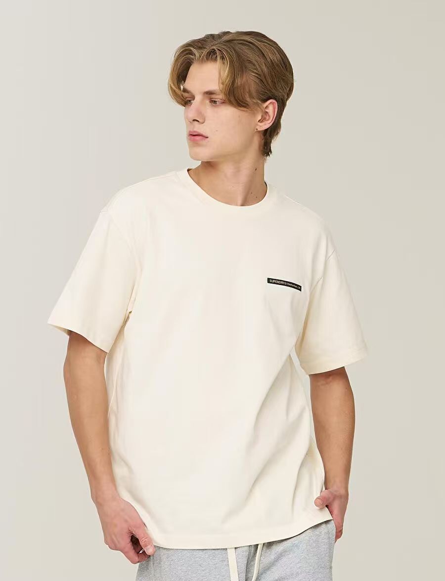 【預購】Superdry H070456 Core 男裝短袖上衣 (奶油色)
