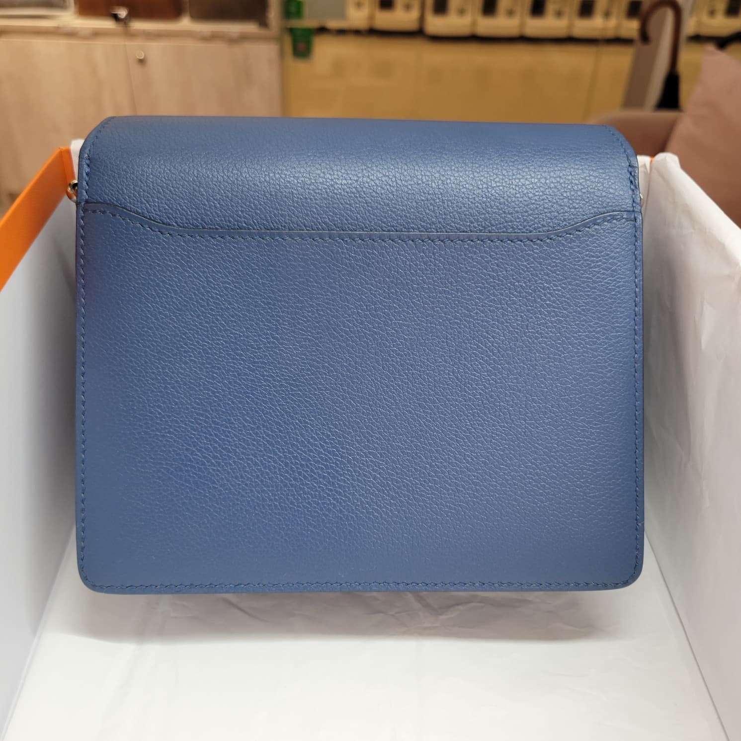 99%New HERMES MINI ROULIS R2 Bleu Agate CK 瑪瑙藍銀扣