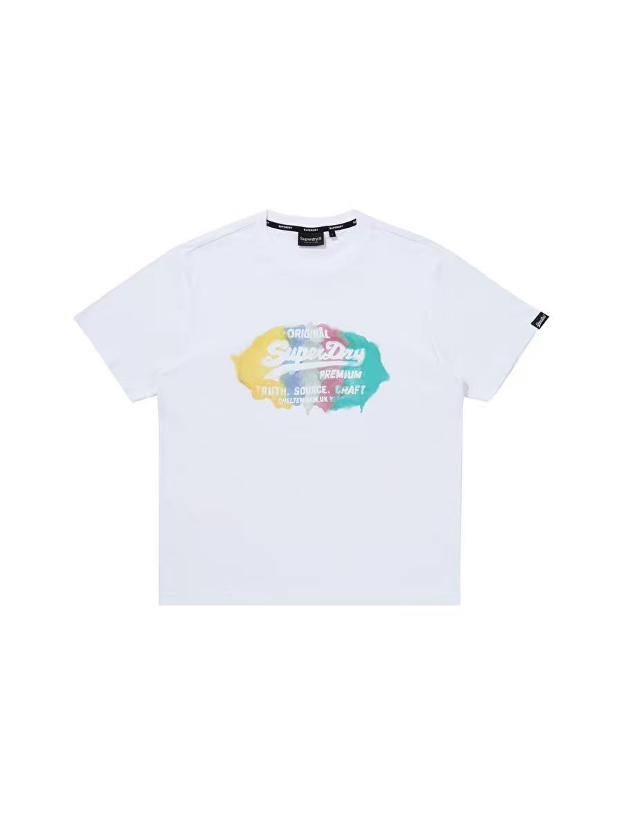 【預購】Superdry H070466 水彩LOGO短袖上衣