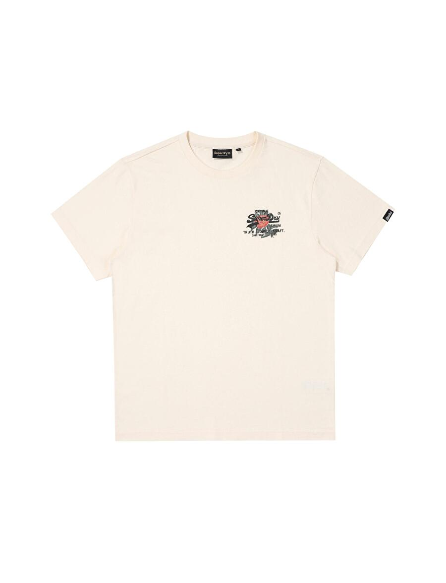 【預購】Superdry H070468 小花Logo短袖上衣 (奶油色)