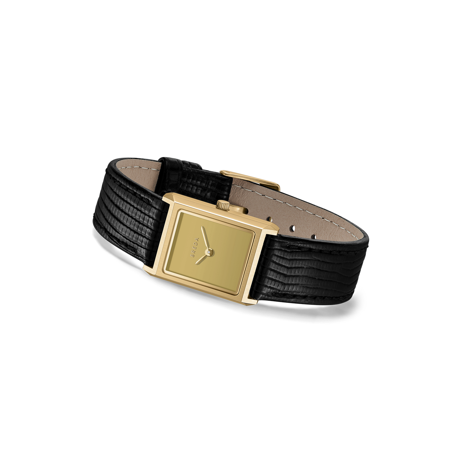 Virgil (Lizard Embossed)  - Gold/Black