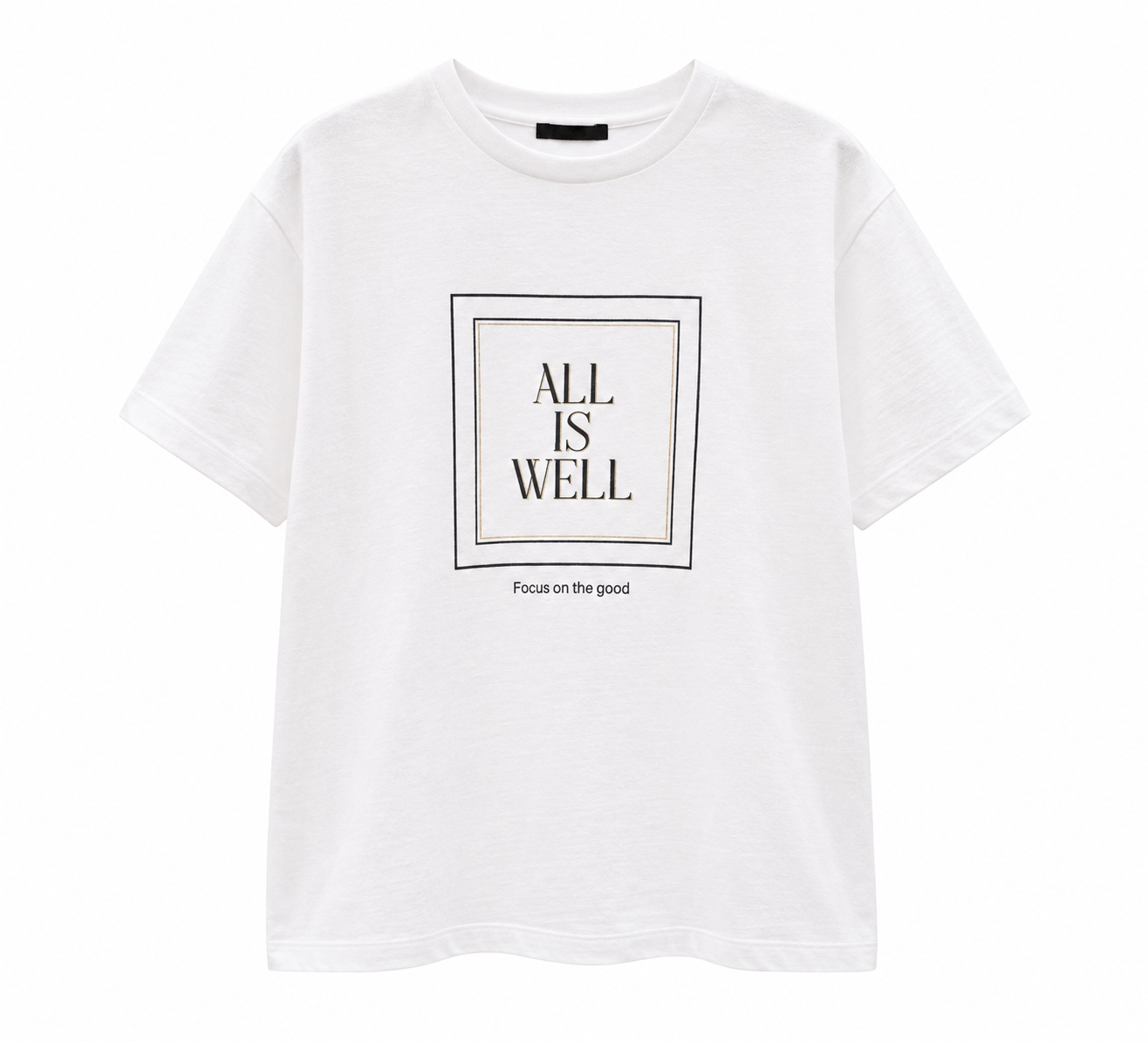 方框造型字母T-shirt