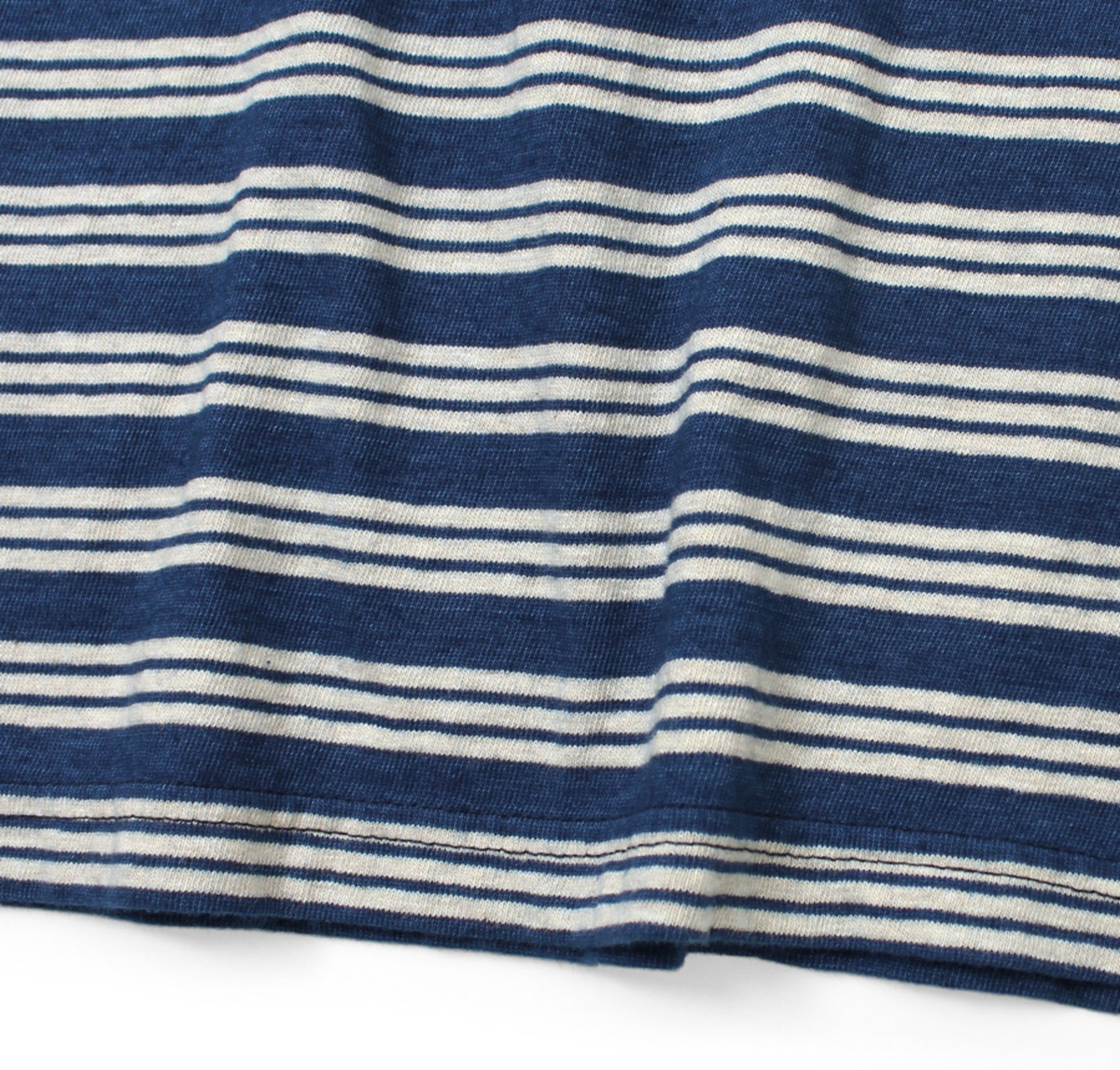 KAPITAL 2026 INDIGO BORDER JERSEY PENNANT T-SHIRT (3 FLAGS) - STYLE (A) PRE ORDER ITEM (預訂中)