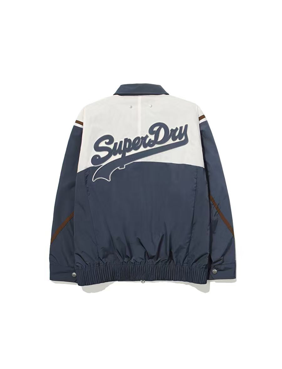 【預購】Superdry H070473 拼色尼龍外套 (深藍拼白色)