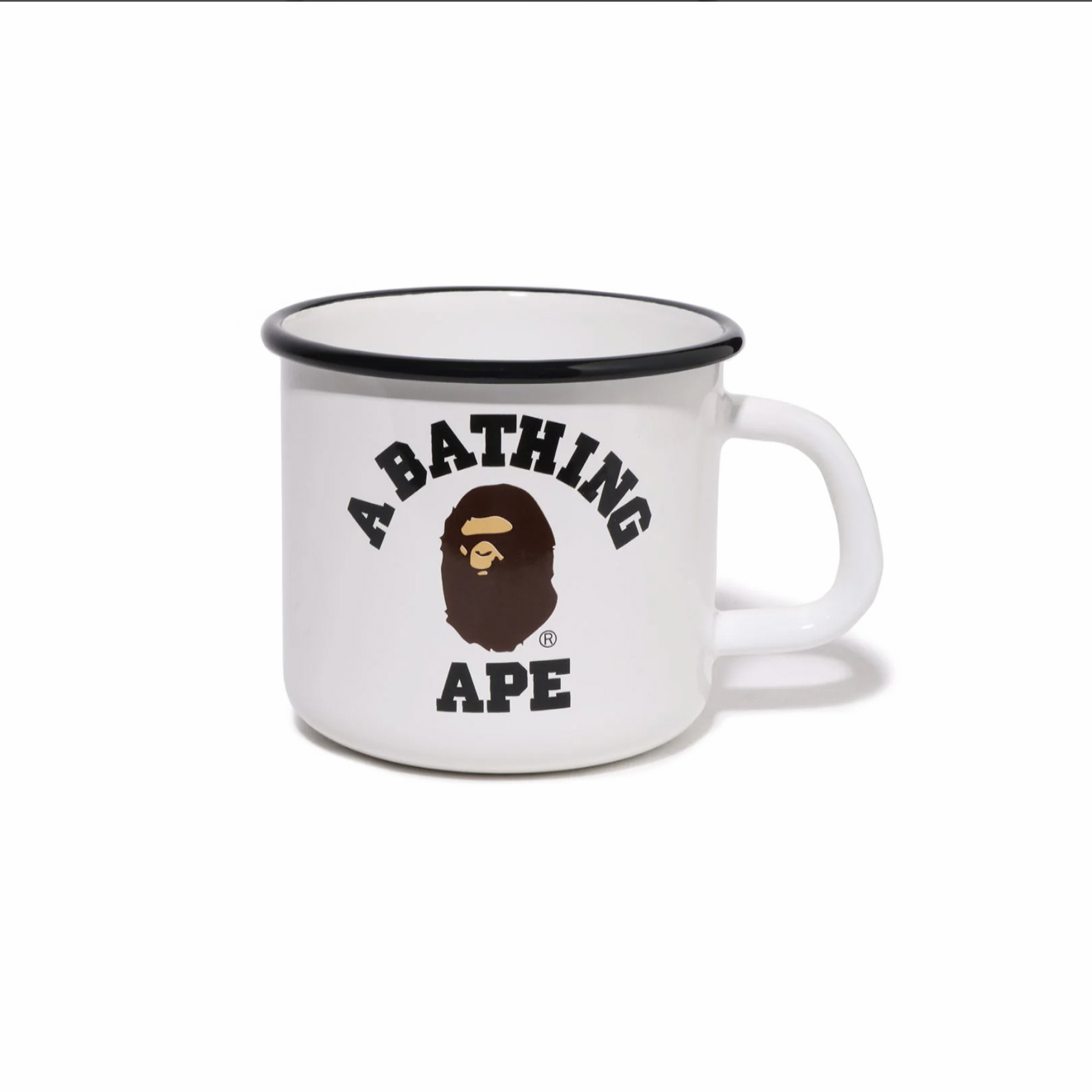 -(C014)-A BATHING APE BAPE COLLEGE LOGO ENAMEL MUG 搪瓷 猿人 馬克杯-1M80193009