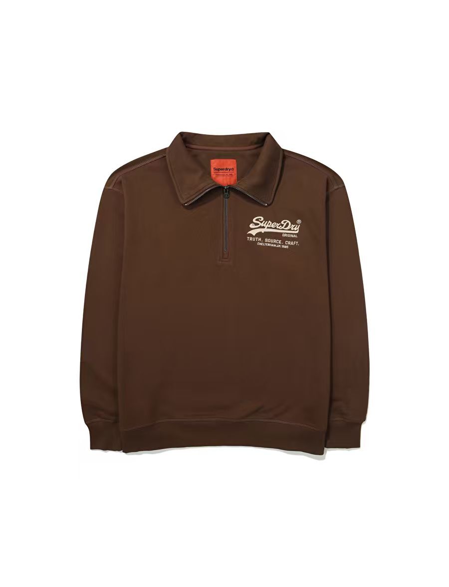 【預購】Superdry H070476 VINTAGE LOGO 半拉鏈衛衣