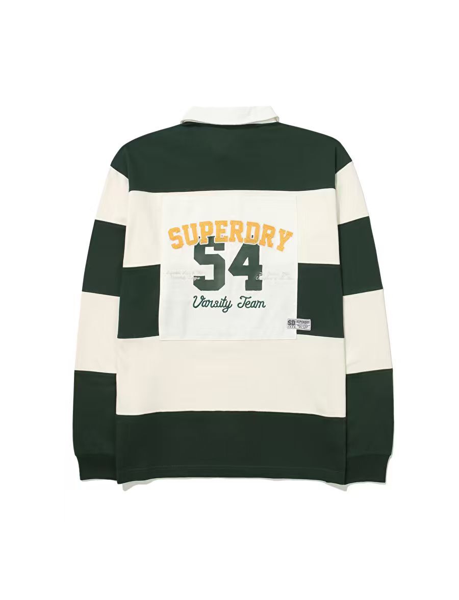 【預購】Superdry H070477 間條長袖上衣 (綠白色)