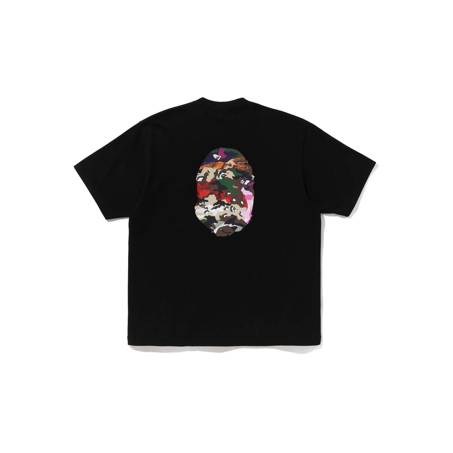 -(B4a01)-A BATHING APE HYBRID CAMO BAPE SS26 RELAXED FIT 拼接迷彩 大猿人頭 短T 寬鬆版-1M80110337
