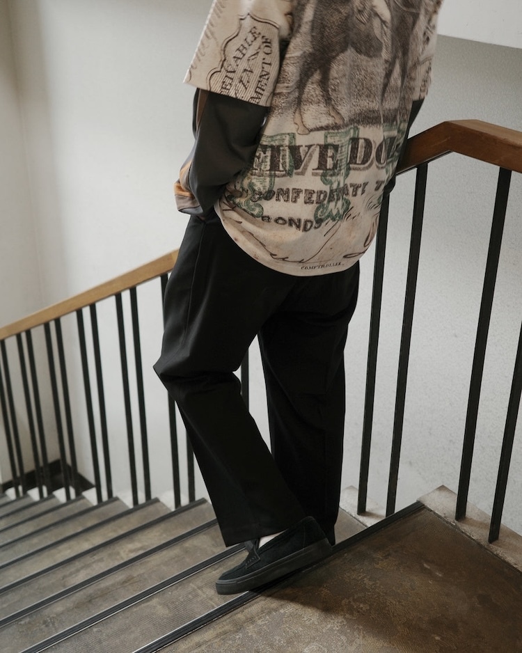 ANACHRONORM - AN434 CENTER PRESS L POCKET SLACKS PANT