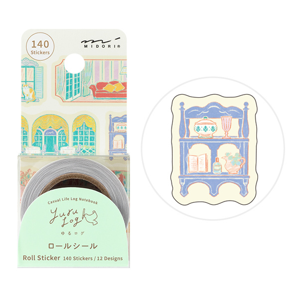 窗景 Yuru Log系列 捲狀貼紙 貼紙捲｜日本Midori