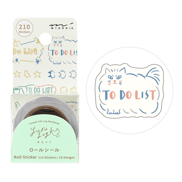 清單 Yuru Log系列 捲狀貼紙 貼紙捲｜日本Midori