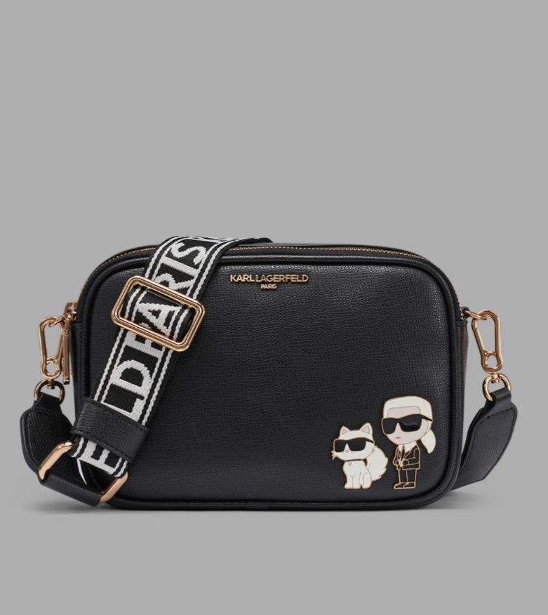 【預購】Karl Lagerfeld Paris H0704504 MAYBELLE 小圖案黑色相機包