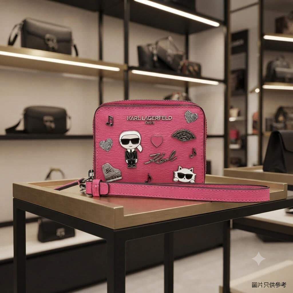 【預購】Karl Lagerfeld Paris H0704512 粉紅色短銀包