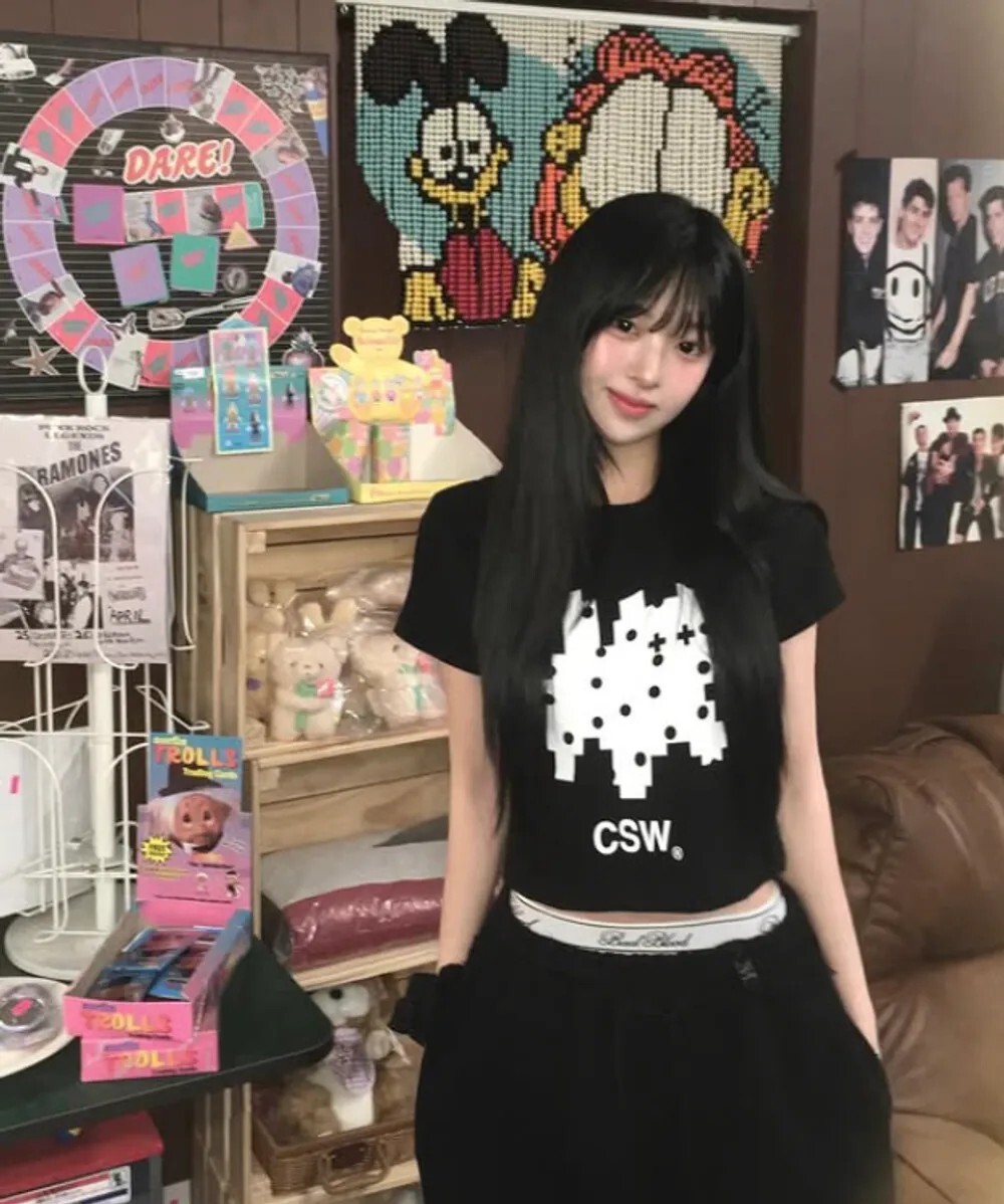 CSW DOTTIE DOT PIXEL ART HALF Tee 短版 短T 短袖