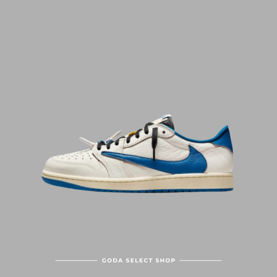 現貨秒發 Travis Scott x Fragment Design x Jordan AJ1 Low 三方聯名 倒鉤 閃電 藤原浩 DM7866-104