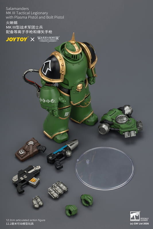 預購26/08 joytoy 代理版 可動 戰錘 荷魯斯之亂 火蜥蜴 MKIII型戰術軍團士兵