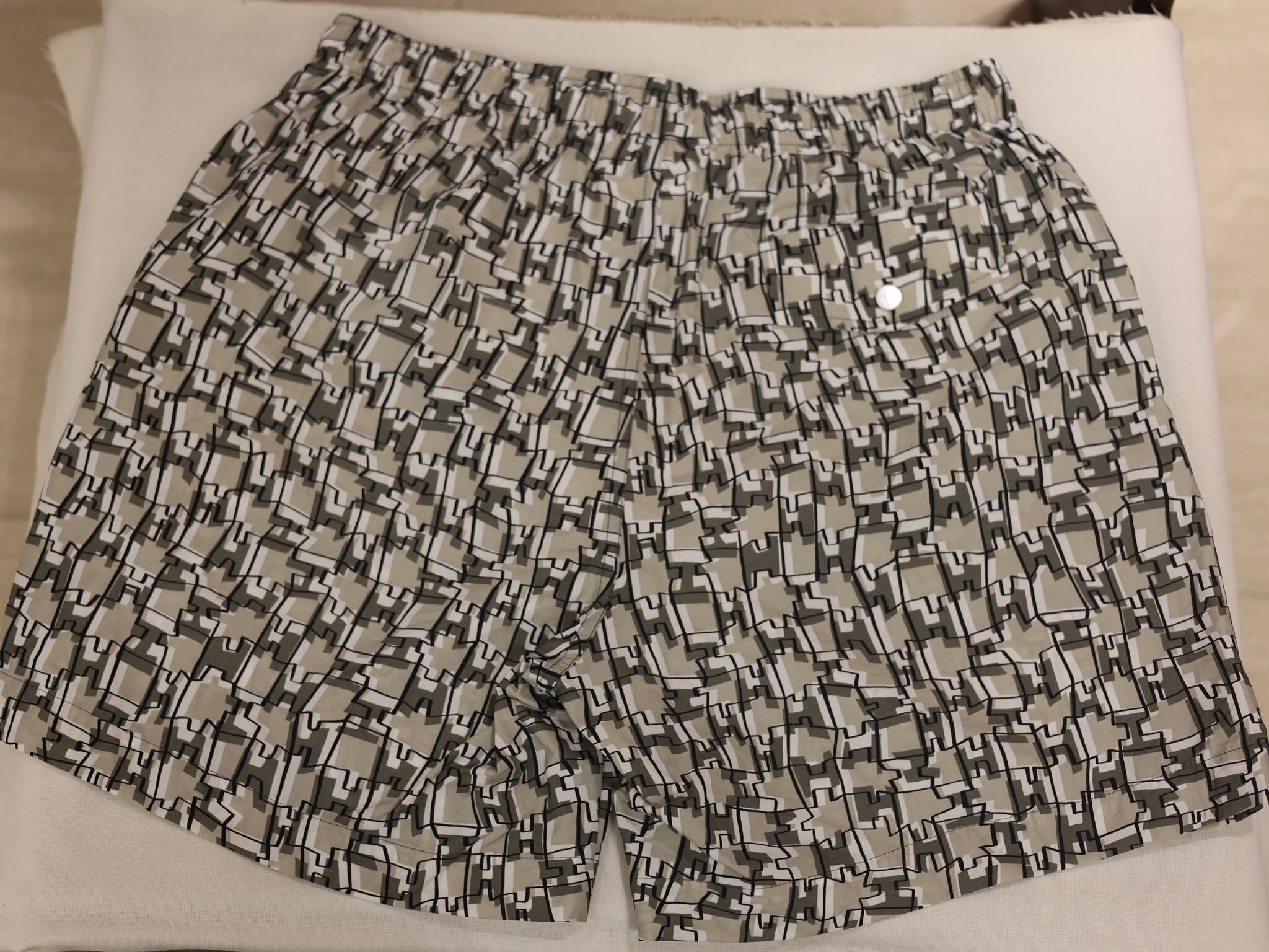 Boxer long impime H cut remix Gris elephan