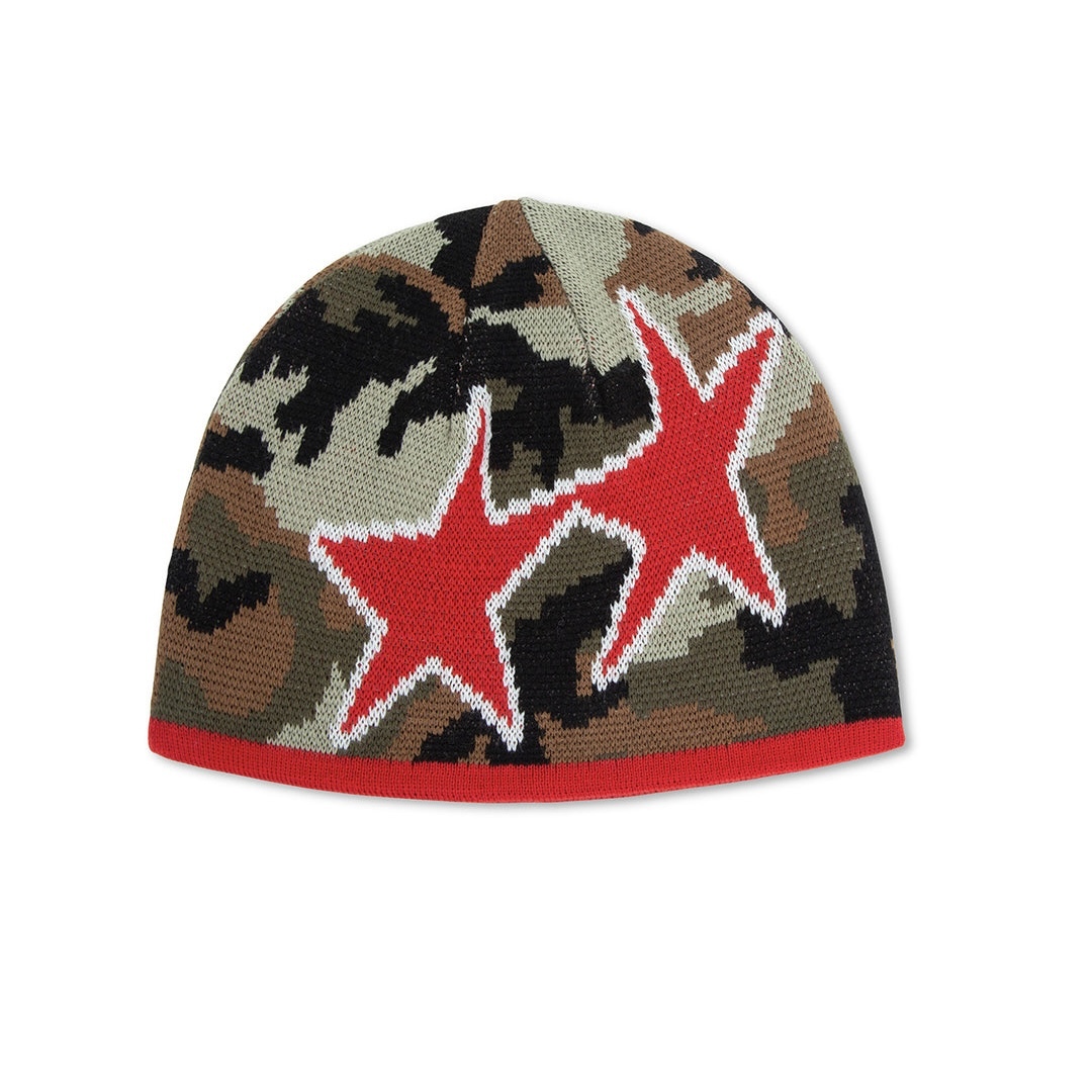 Twojeys-Reversible Icon Camo / Red雙面毛帽