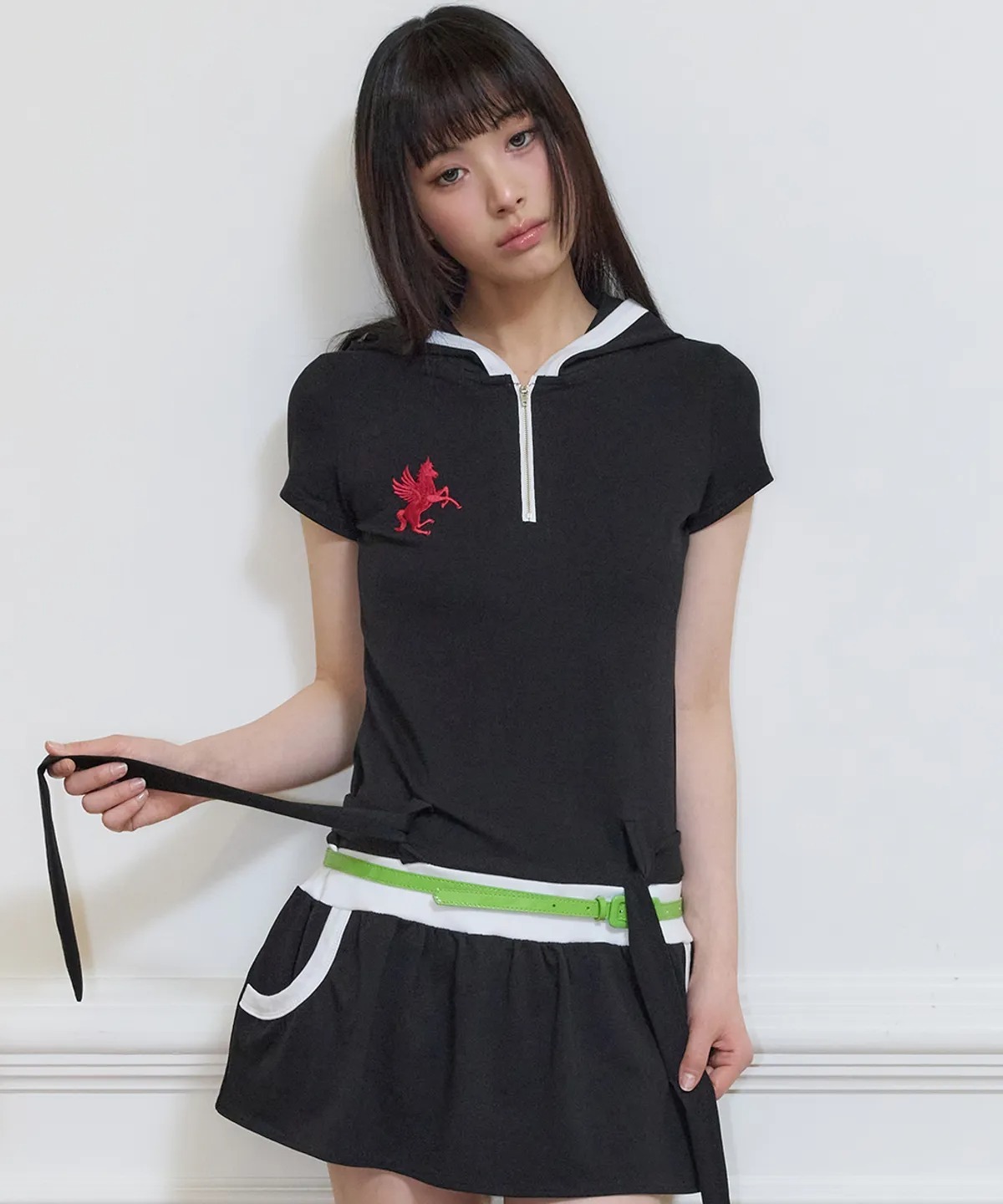 LUVISTRUE SY BELT LAYERED DRESS