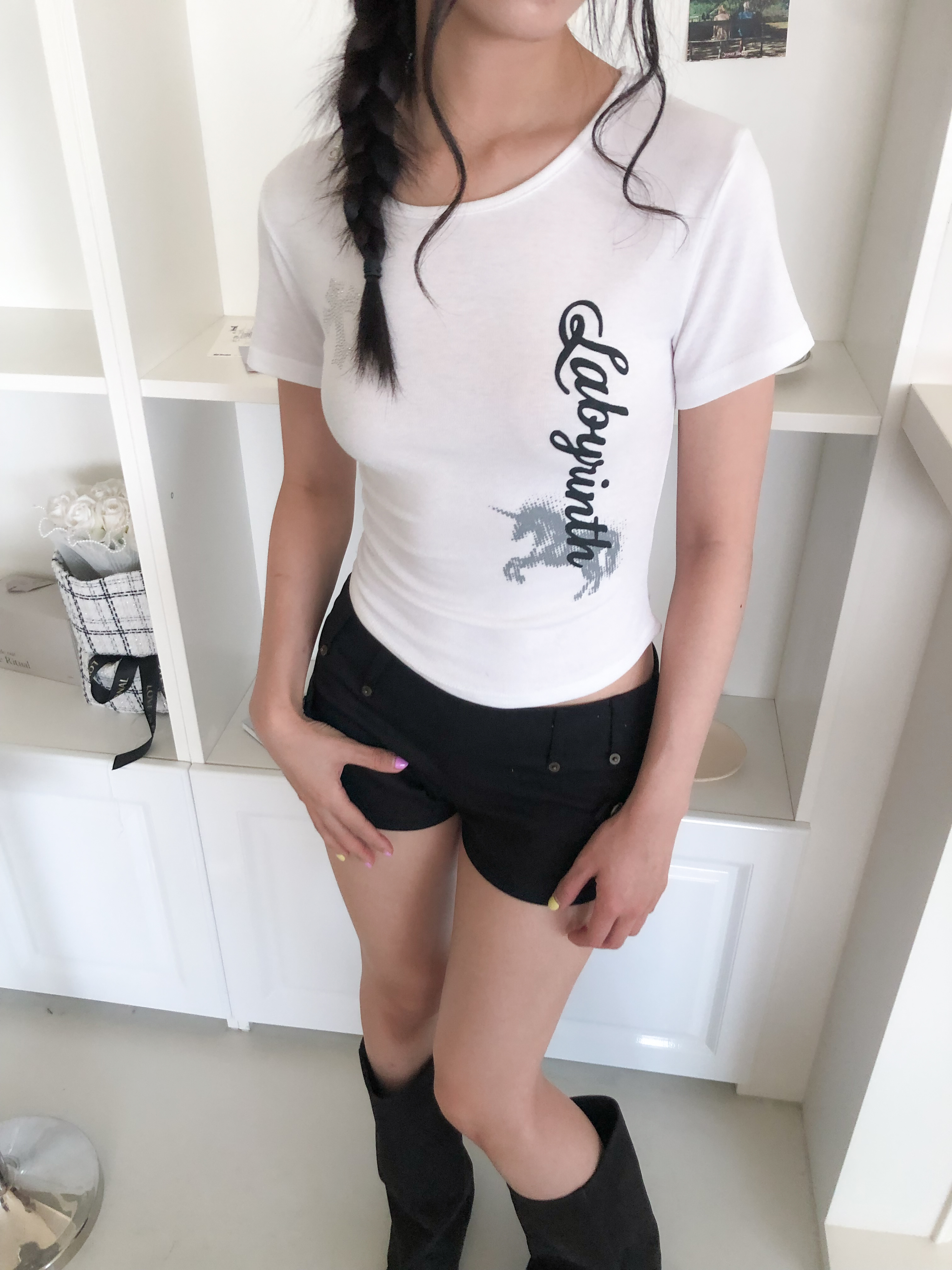 【discount】unicorn short sleeve tee #上衣