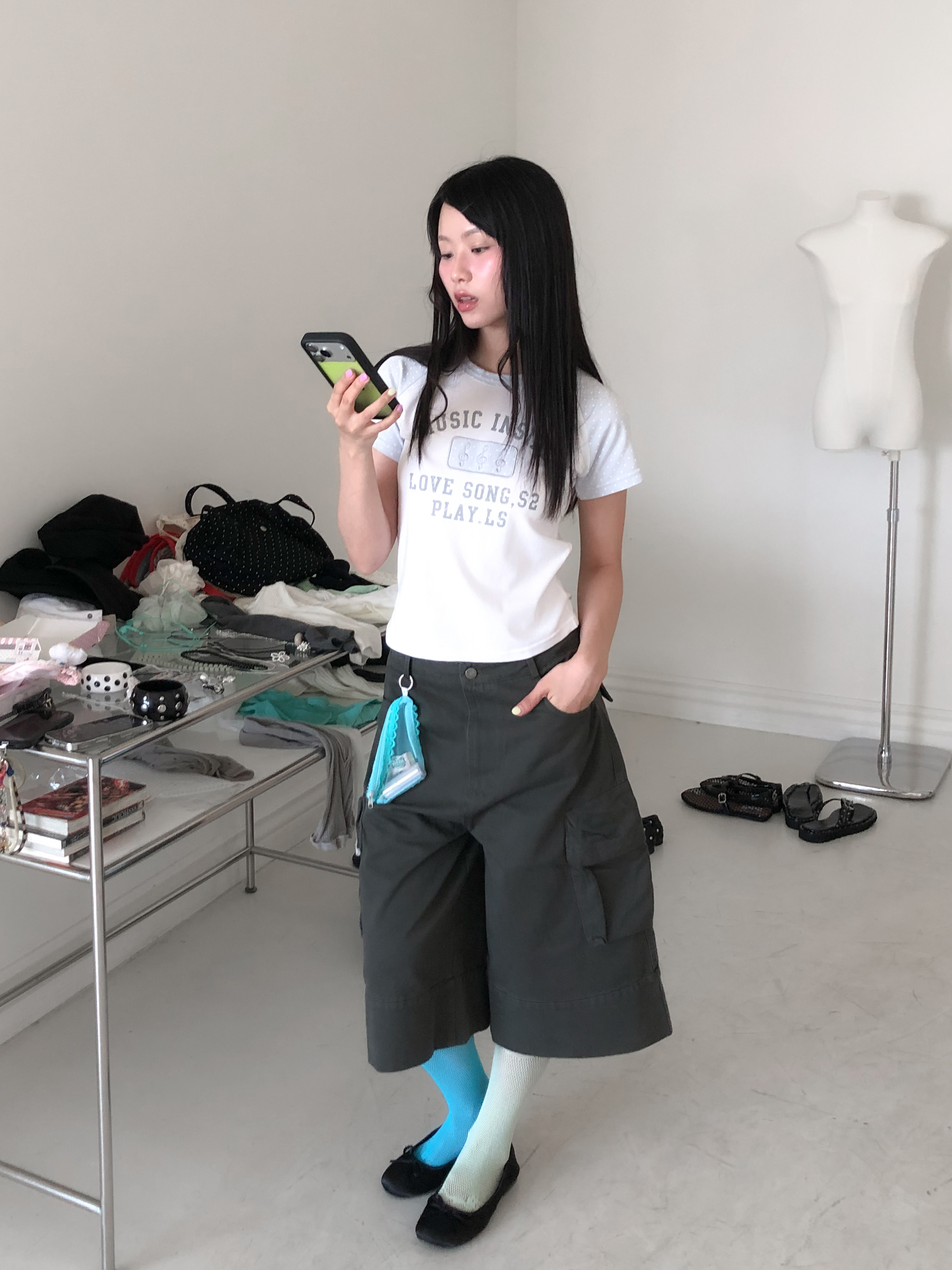 五分口袋工裝褲
