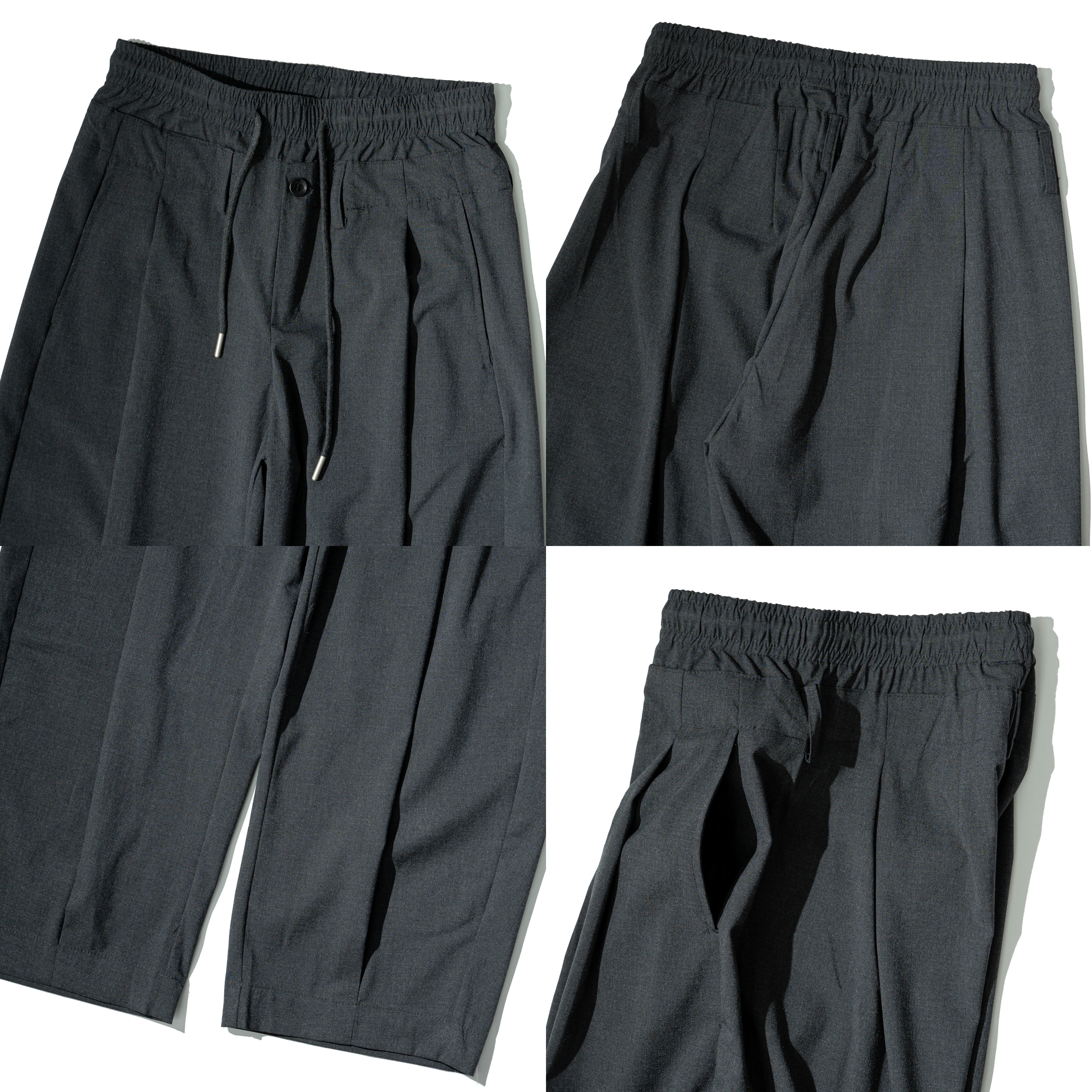 Double Waist Wide Leg Pants 雙腰頭 寬版西裝長褲 [A136]