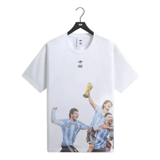 【代購】adidas Originals × KITH × MESSI 聯名系列  純棉圓領短袖 T 恤 男款 Aug25