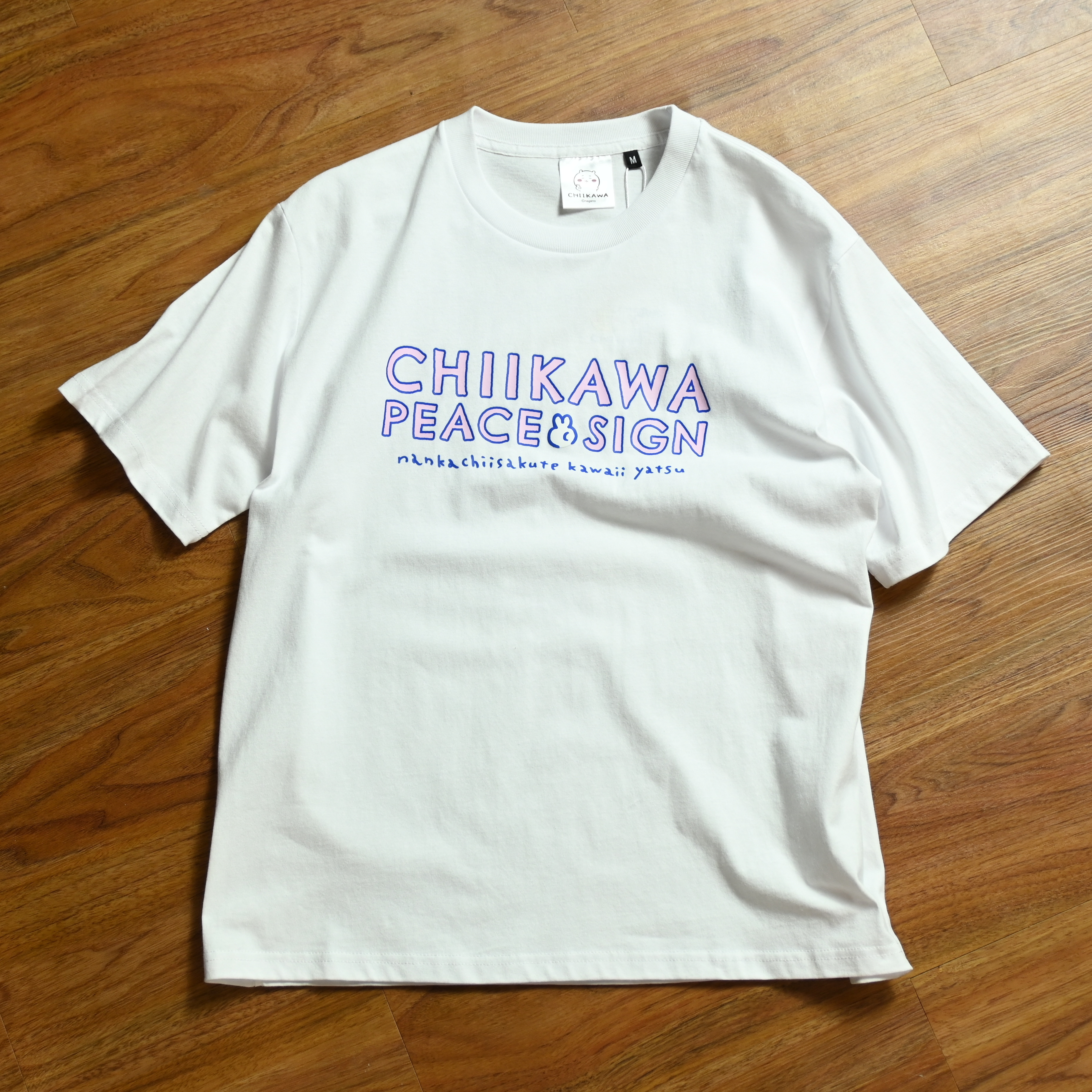 Chiikawa Foam Print Peace Sign Tee