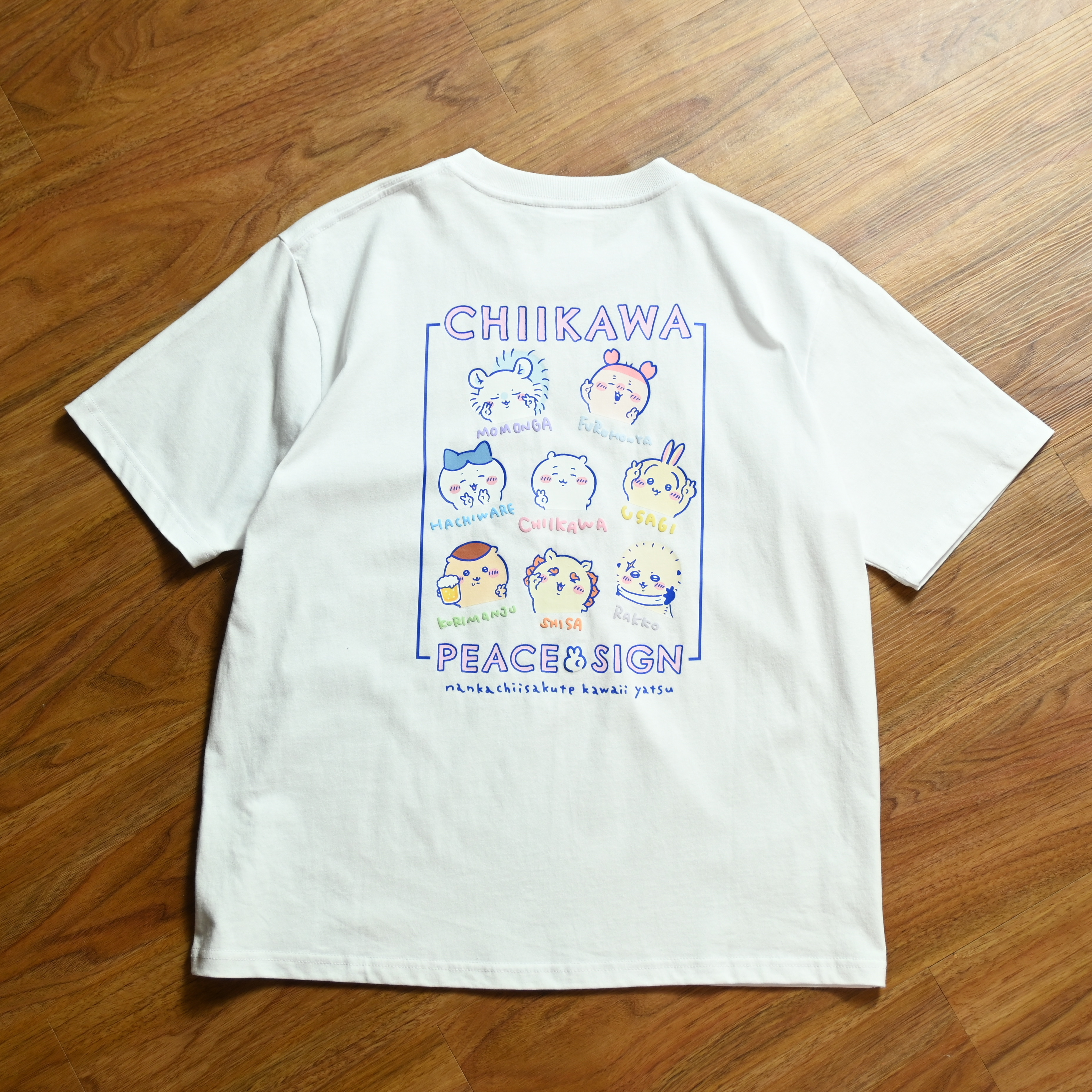Chiikawa Foam Print Peace Sign Tee