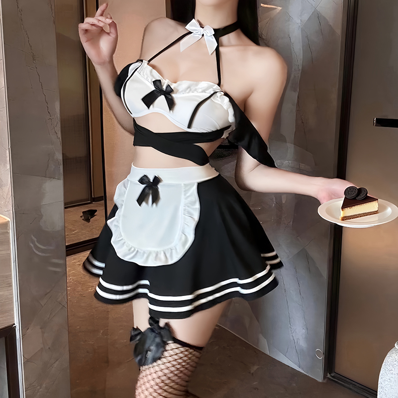 【甜美執事】俏皮荷葉邊女僕套裝