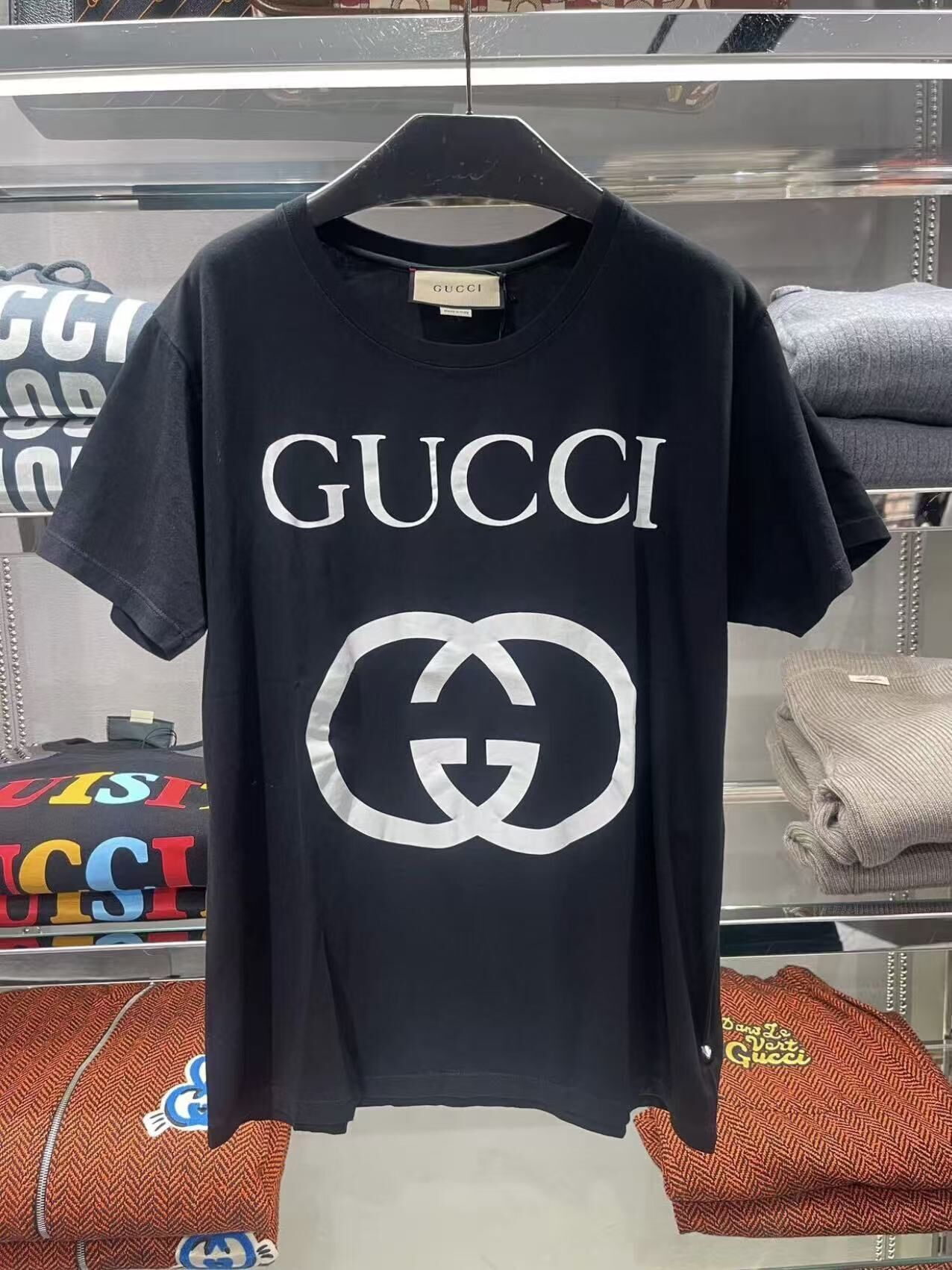 GG 孖G圖案 Tee 黑色