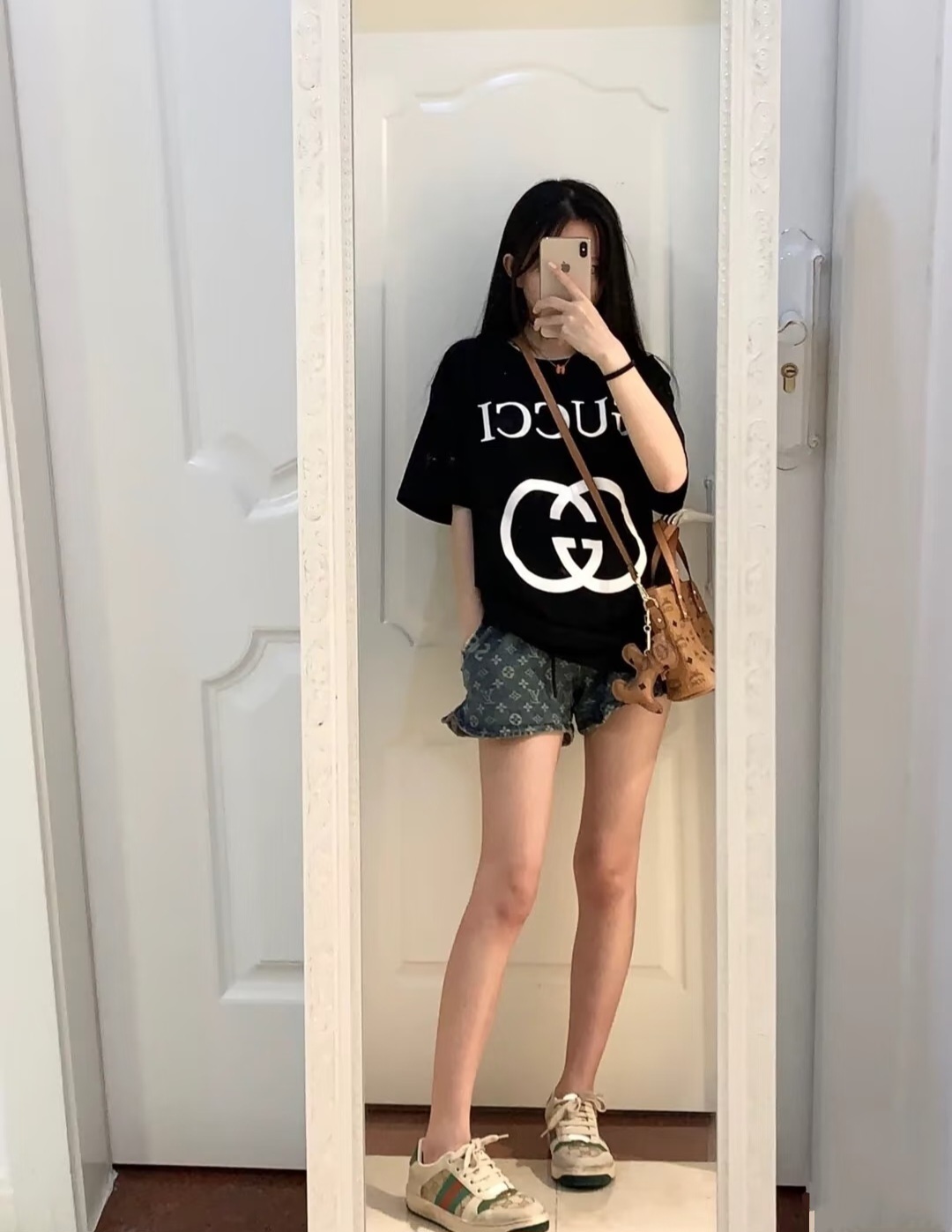 GG 孖G圖案 Tee 黑色
