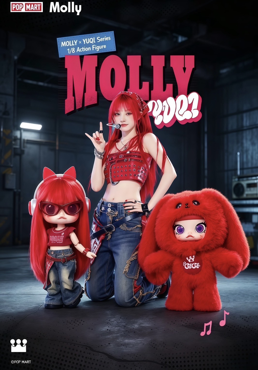 POP MART MOLLY YUGI 1/8 GIGI MOLLY × YUQI Series 1/8 Action Figure