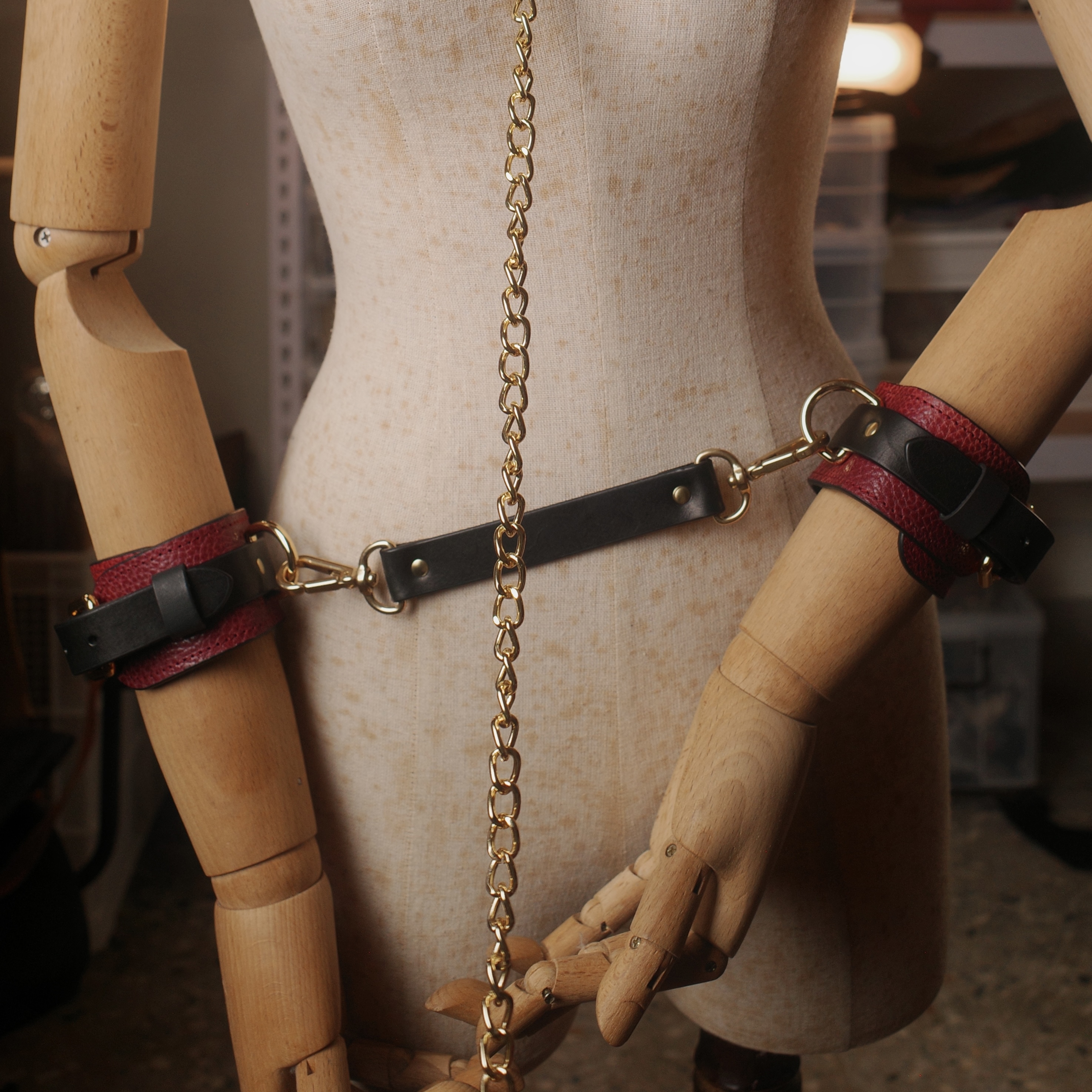 Red and Black Handcuffs