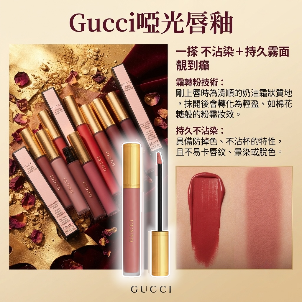 Gucci啞光唇釉